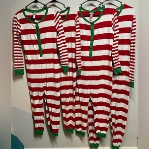 Set of 4 Family Christmas 1 piece Pajamas Adult Sizes Men’s XL & Women’s L, M, S